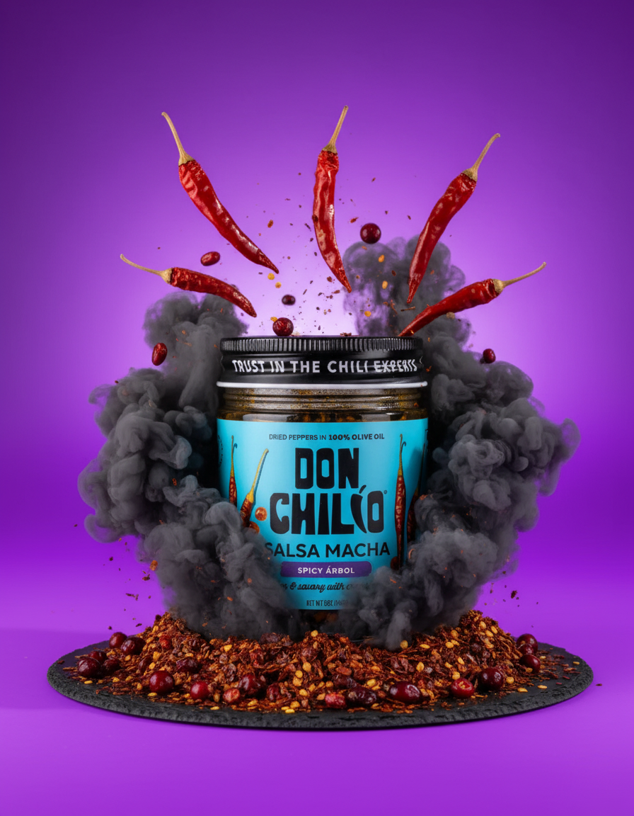 Spicy Árbol Salsa Macha — enhanced